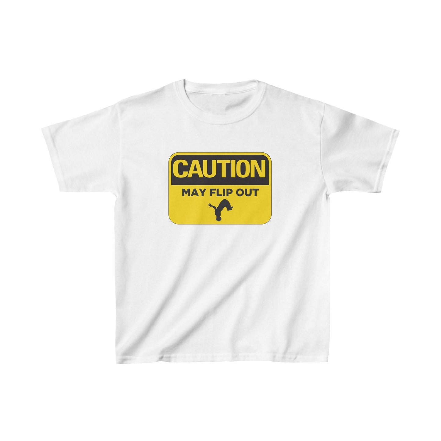 Kids T-Shirt - Caution May Flip Out - Gymnastics, Parkour, Capoeira