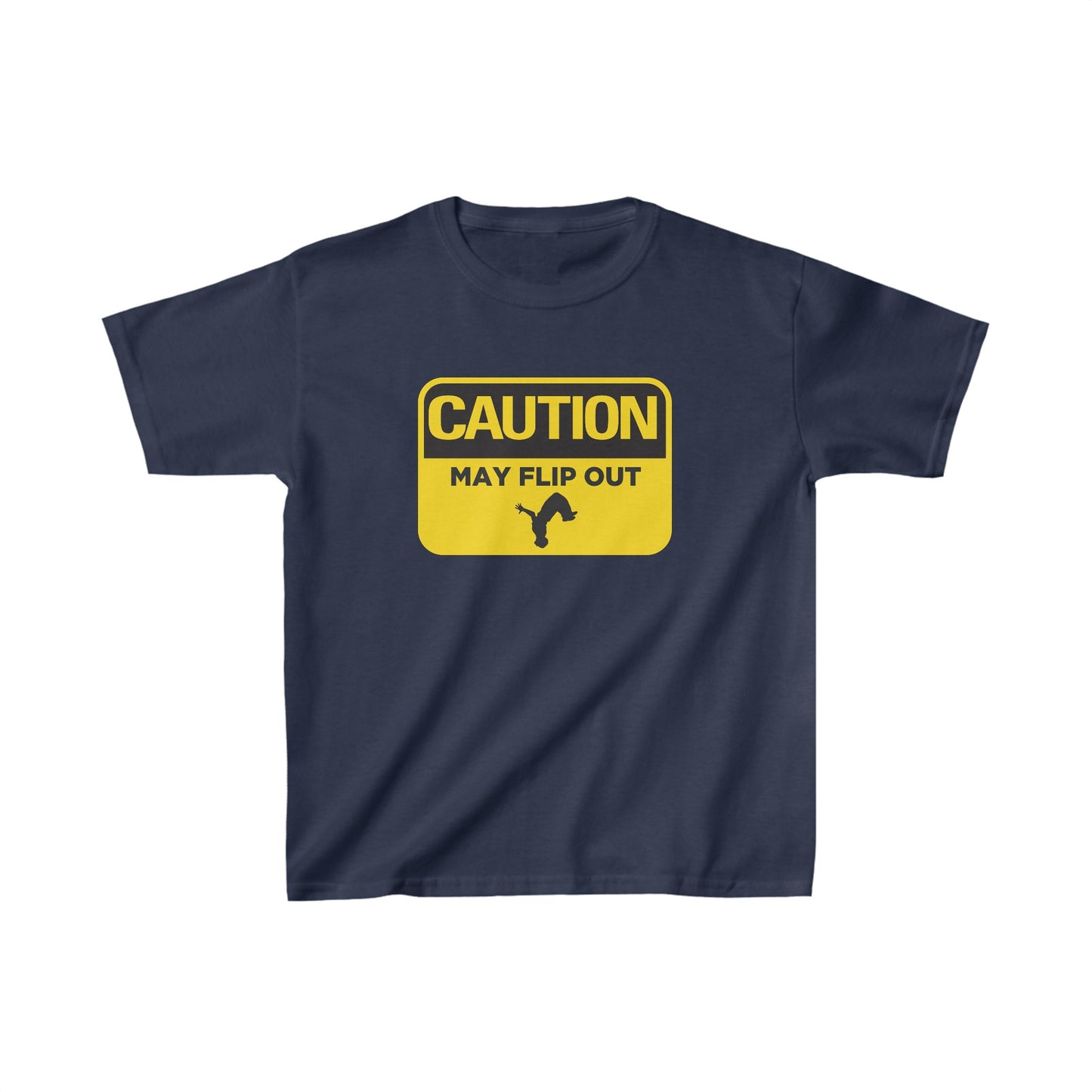 Kids T-Shirt - Caution May Flip Out - Gymnastics, Parkour, Capoeira