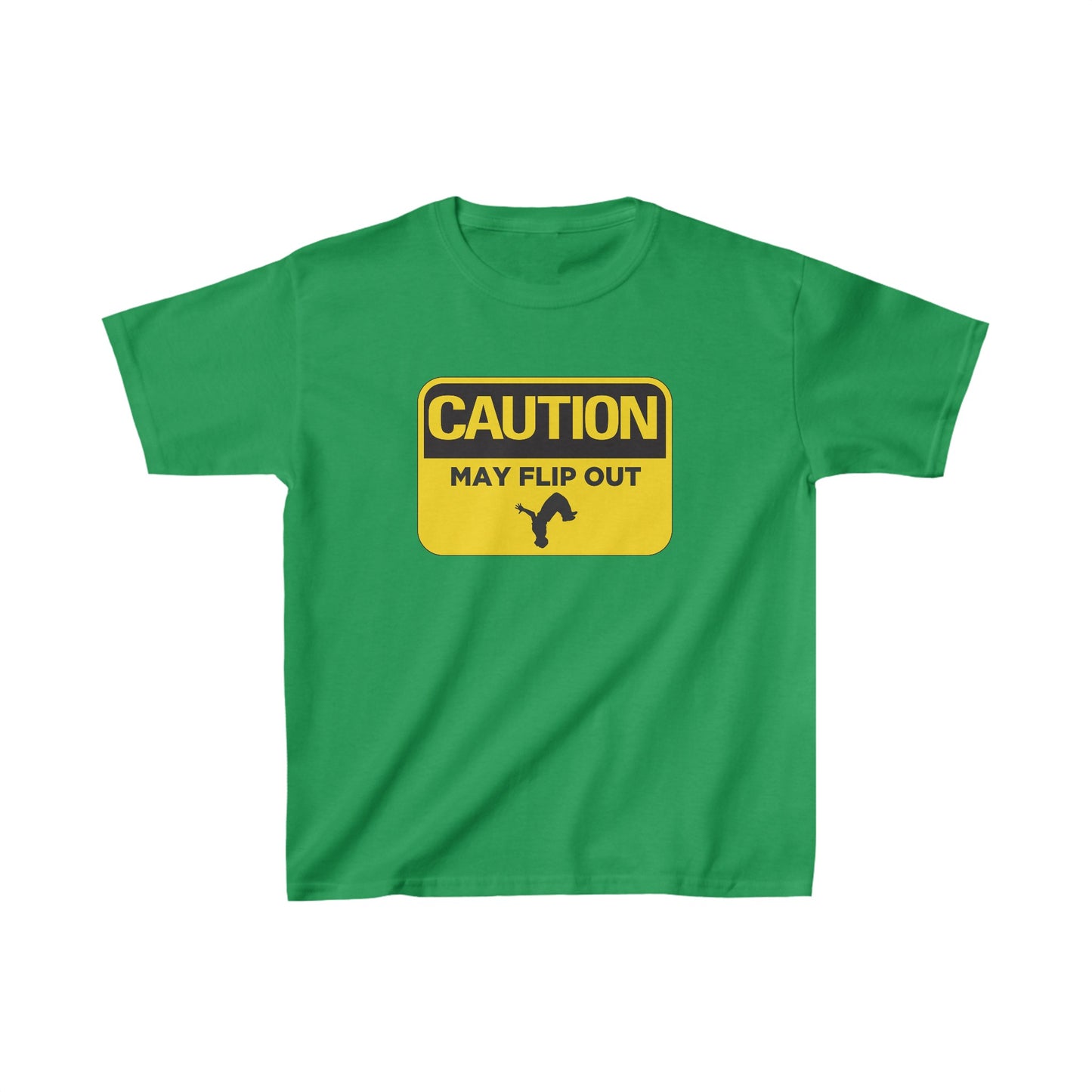 Kids T-Shirt - Caution May Flip Out - Gymnastics, Parkour, Capoeira