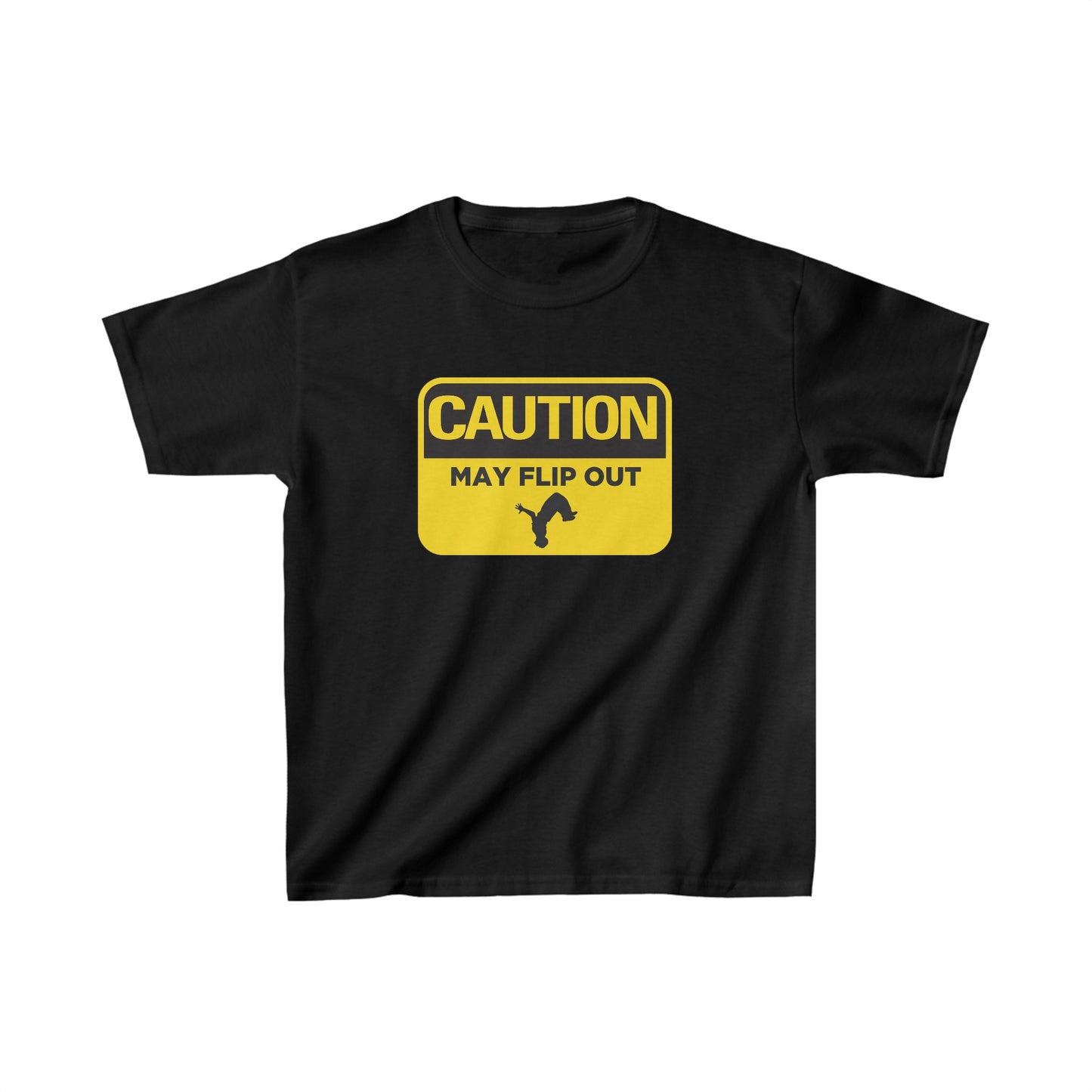 Kids T-Shirt - Caution May Flip Out - Gymnastics, Parkour, Capoeira