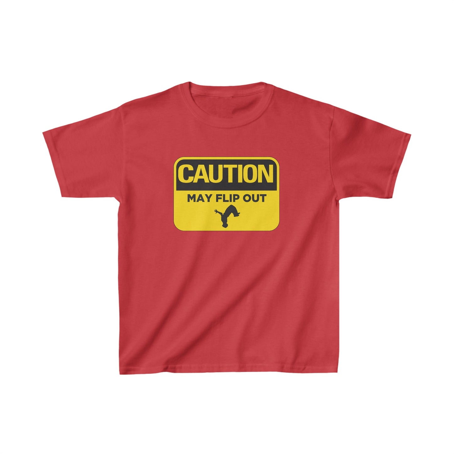 Kids T-Shirt - Caution May Flip Out - Gymnastics, Parkour, Capoeira