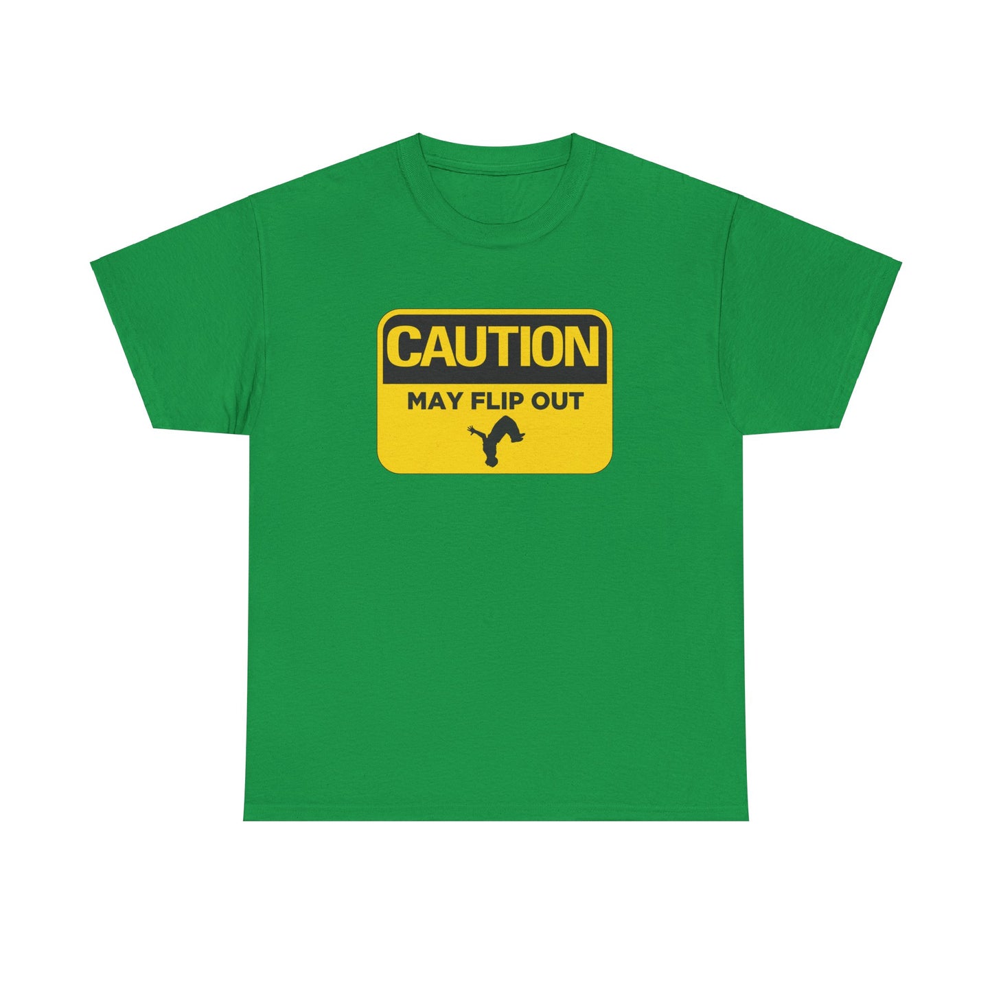 Adult T-Shirt - Caution May Flip Out - Gymnastics & Parkour Tee