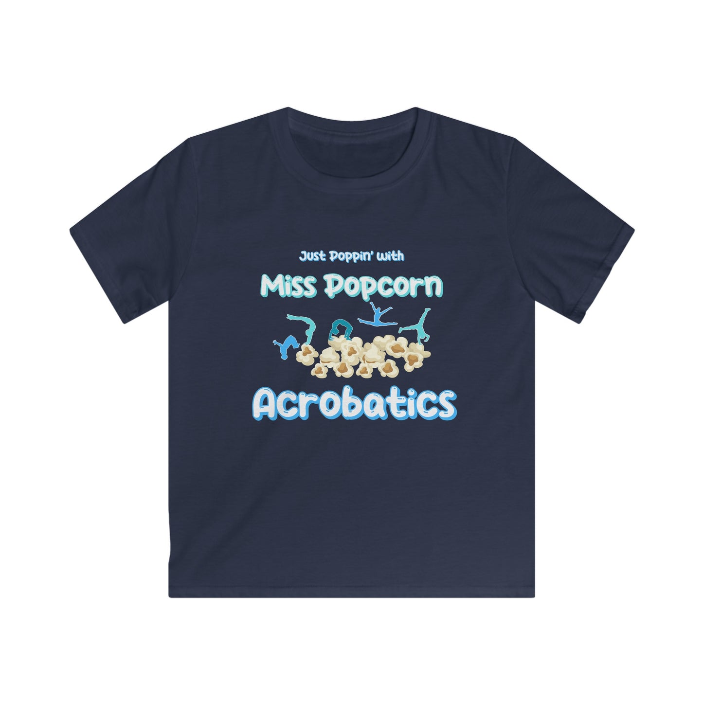 Kids Tee - Just Poppin' with Miss Popcorn Fun T-shirt for Students at Oslo International School