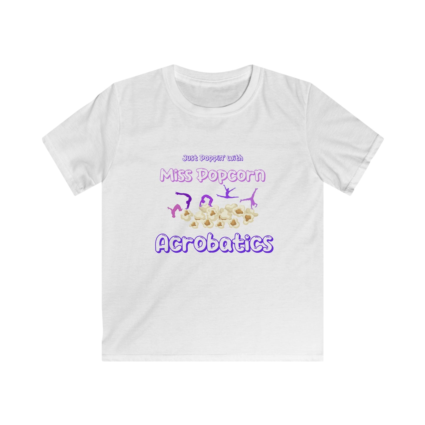 Kids Tee - Just Poppin' with Miss Popcorn Fun T-shirt for Students at Oslo International School