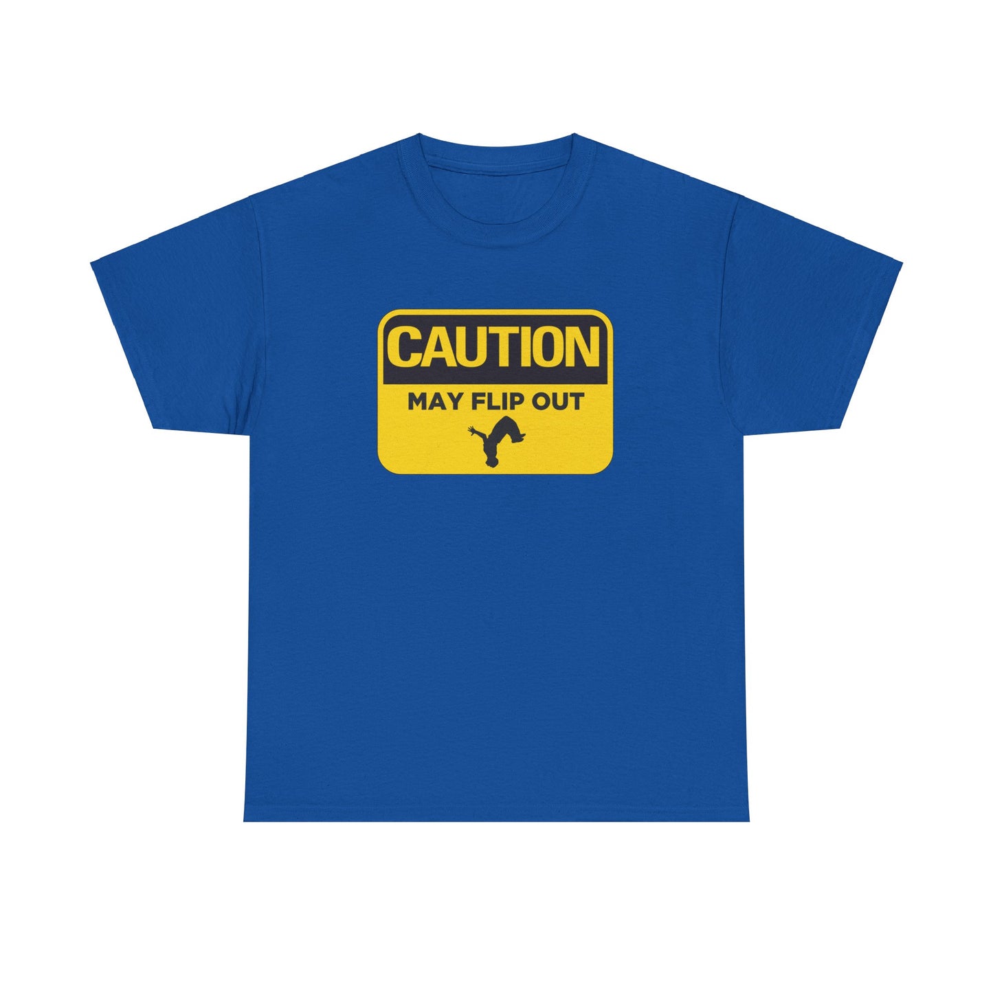 Adult T-Shirt - Caution May Flip Out - Gymnastics & Parkour Tee