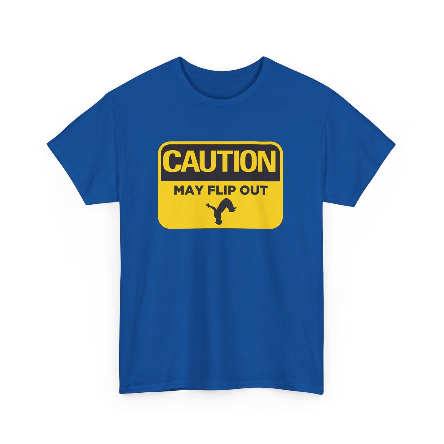 Adult T-Shirt - Caution May Flip Out - Gymnastics & Parkour Tee